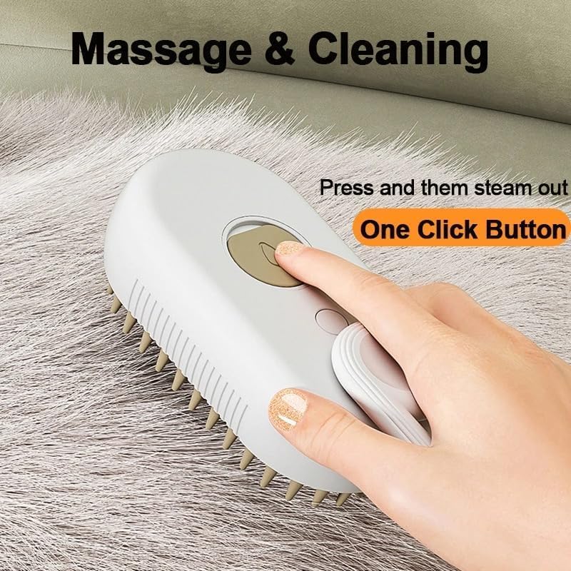 Brosse à Vapeur pour Chats & Chiens – Toilettage, Massage & Anti-Poils