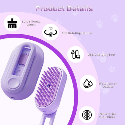 Brosse à Vapeur pour Chats & Chiens – Toilettage, Massage & Anti-Poils