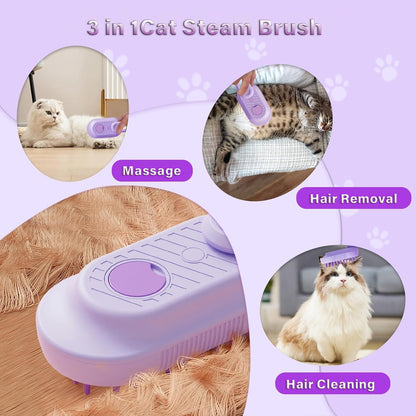 Brosse à Vapeur pour Chats & Chiens – Toilettage, Massage & Anti-Poils